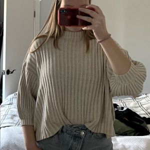 Cream Urban Outfitters Knit Sweater